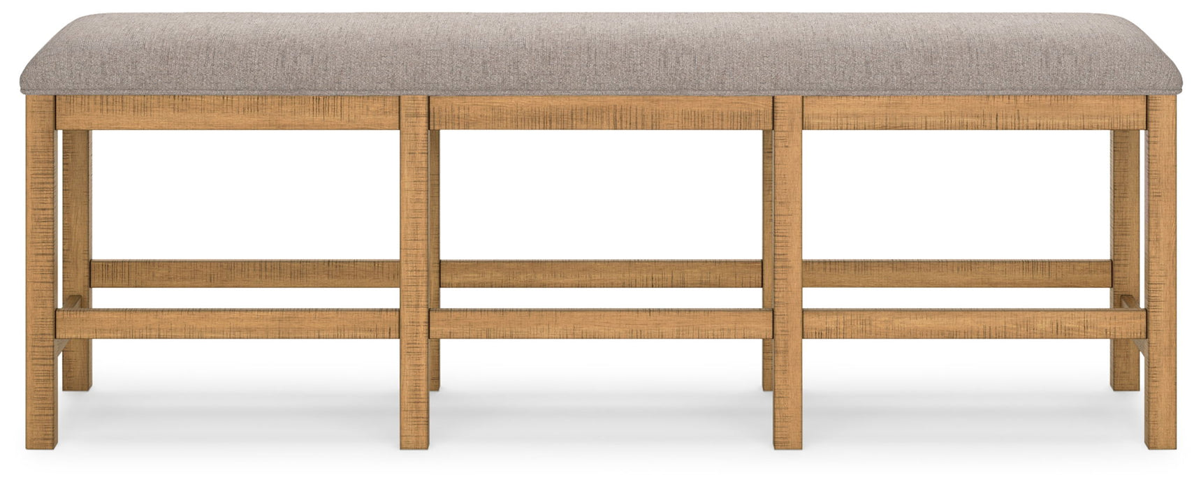 Havonplane - XL Counter Height Upholstered Dining Bench - Brown