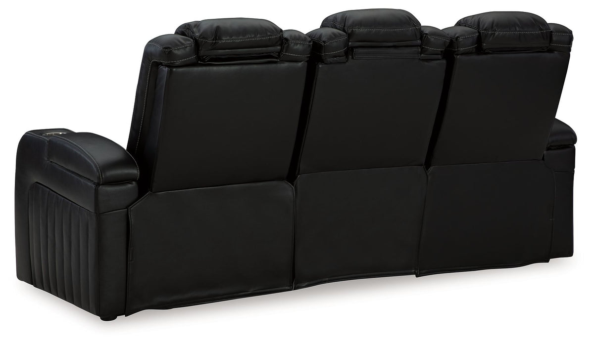 Caveman Den - Power Reclining Sofa With Adj Headrest - Midnight