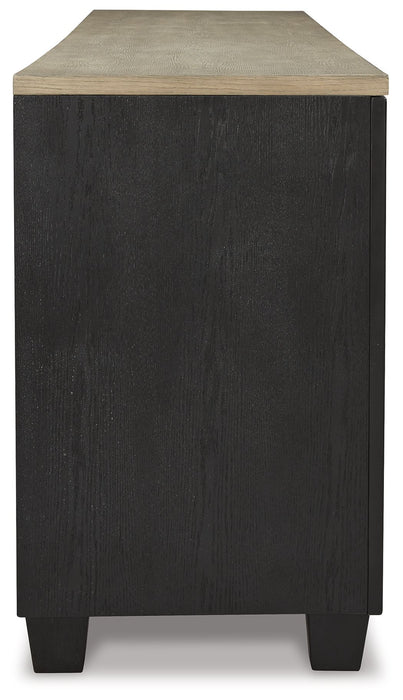 Foyland - 83" TV Stand With Electric Infrared Fireplace Insert - Black / Brown