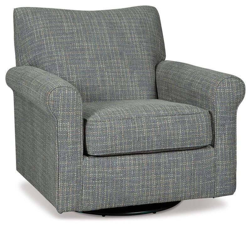 Renley - Swivel Glider Accent Chair - Ash - Fabric
