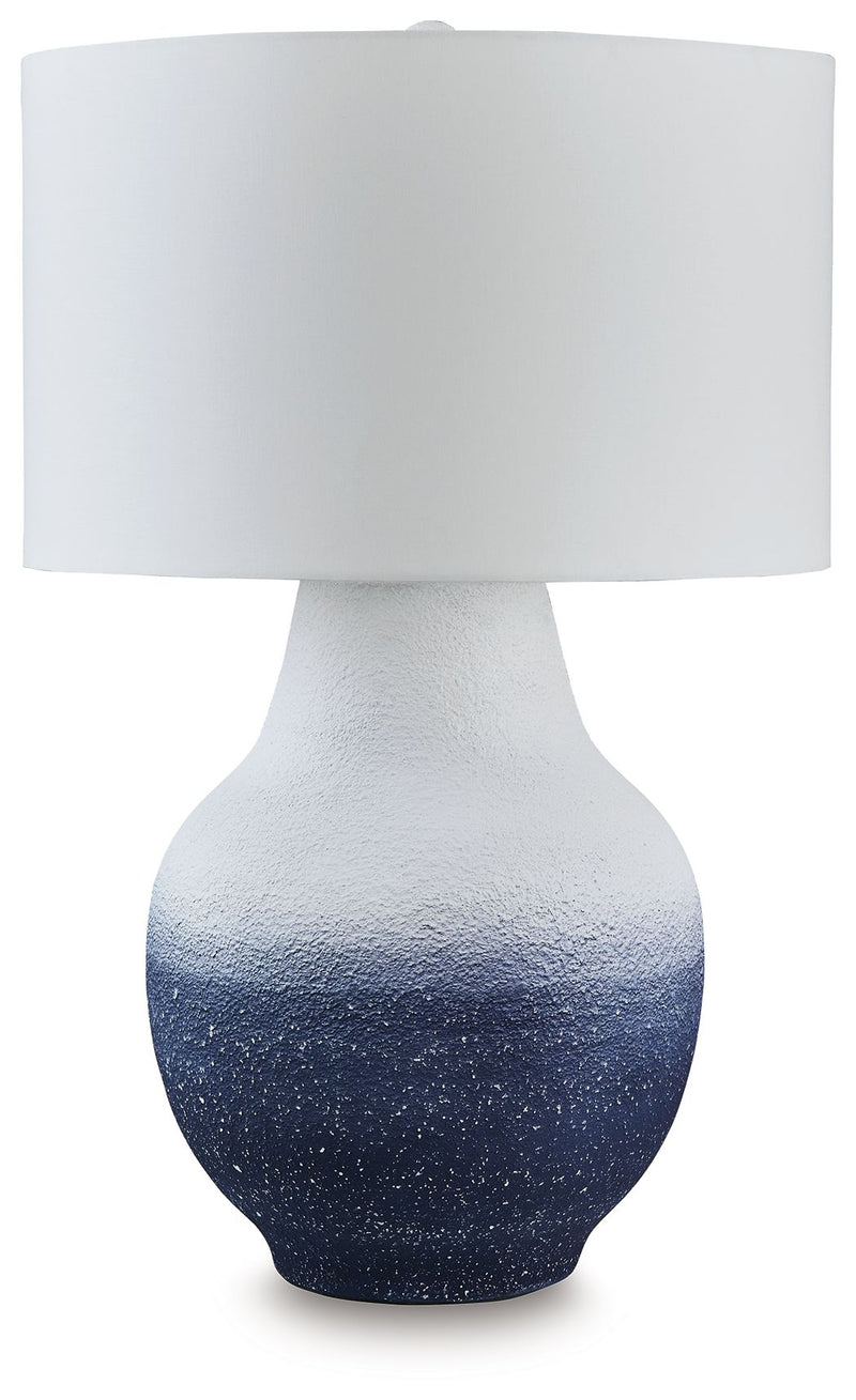 Dashland - Metal Table Lamp - White / Navy