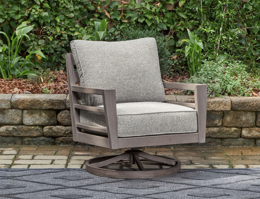 Hillside Barn - Swivel Lounge W/ Cushion - Gray / Brown