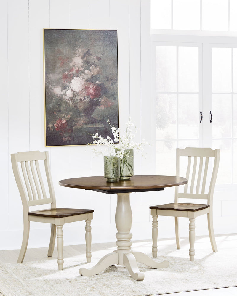 Wirloni - Dining Room Side Chair (Set of 2) - Antique White / Brown