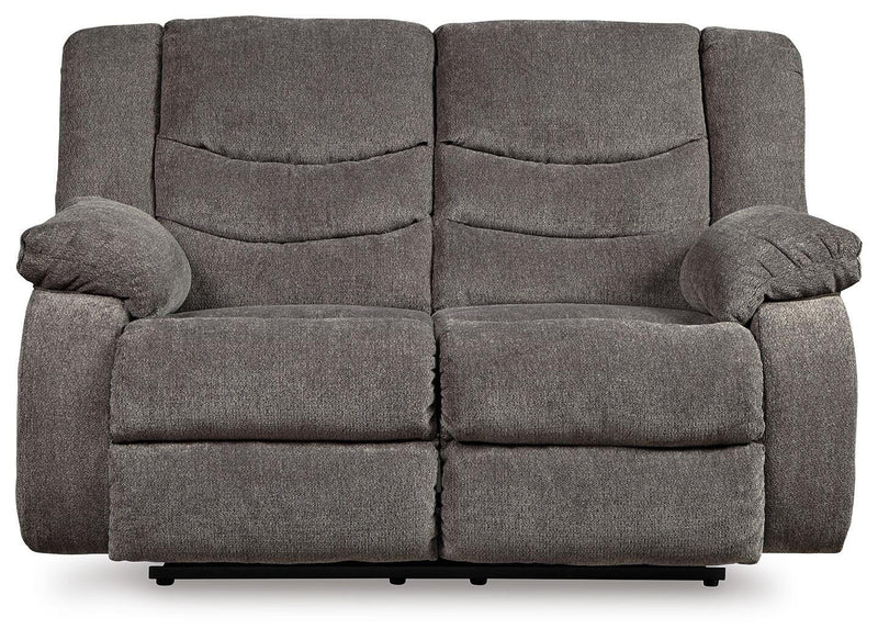 Tulen - Reclining Loveseat - Gray - Fabric