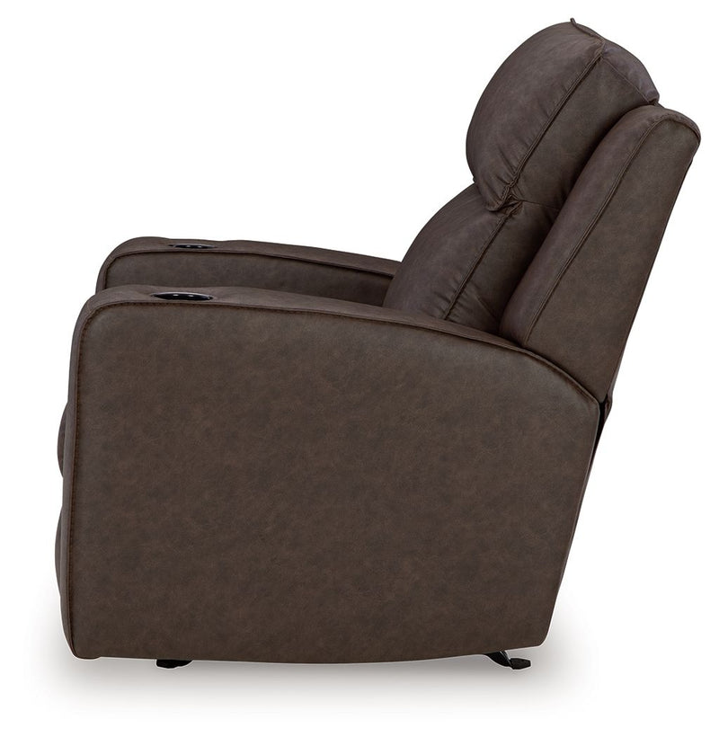 Lavenhorne - Rocker Recliner - Faux Leather - Granite