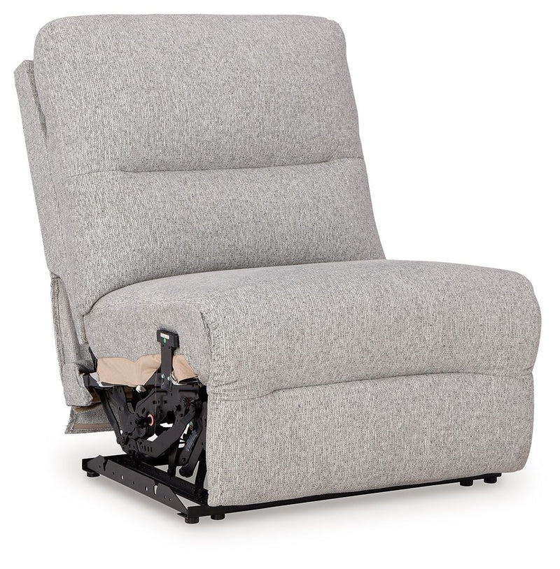 Acklen Place - Power Armless Recliner With Adj Headrest - Pewter