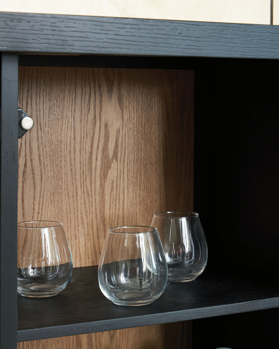Armenleigh - Bar Cabinet - Black / Brown