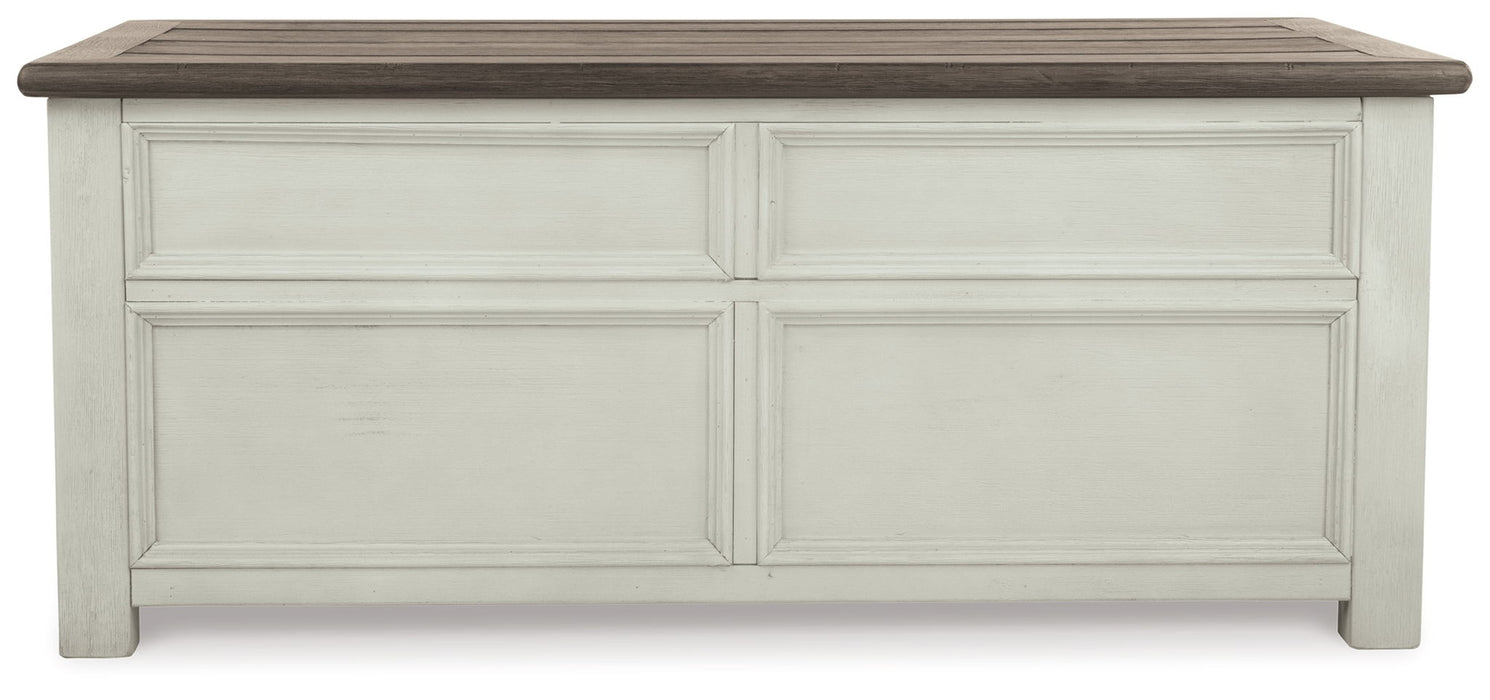 Bolanburg - Lift Top Cocktail Table - White / Brown / Beige