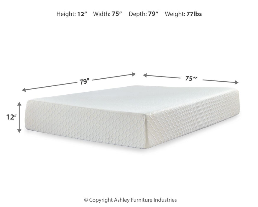 Chime 12 Inch Memory Foam - California King Mattress - 12-inch - White