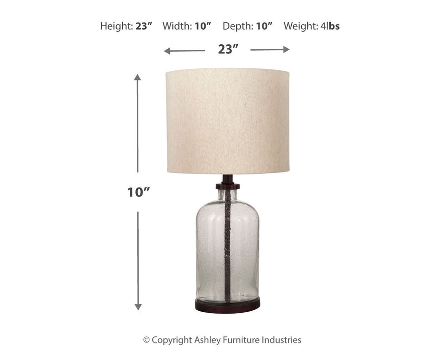 Bandile - Glass Table Lamp  - Clear / Bronze Finish
