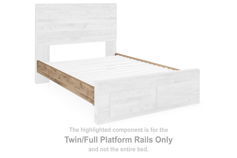 Hyanna - Twin/Full Platform Rails - Tan Brown - Wood