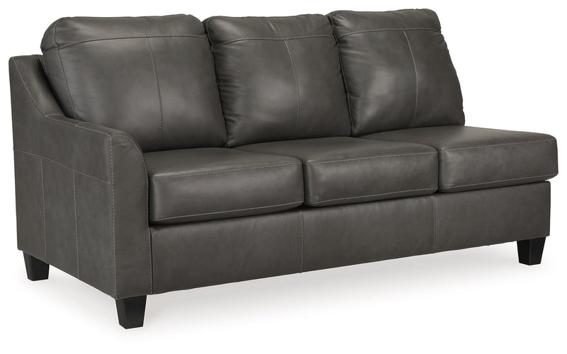 Valderno - Laf Sofa - Leather Match - Fog