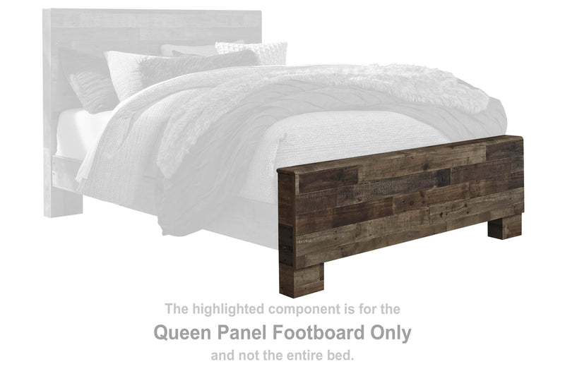 Derekson - Queen Panel Footboard - Multi Gray - Wood