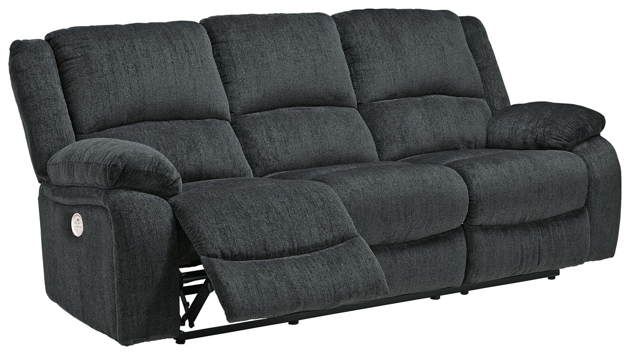Draycoll - Reclining Power Sofa - Fabric - Slate