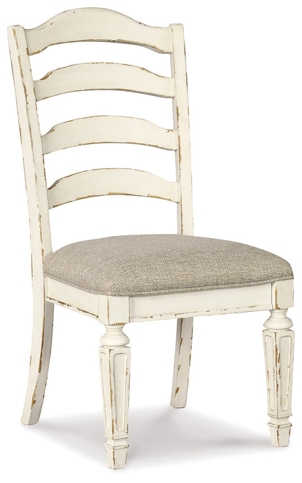 Realyn - Dining UPH Side Chair (Set of 2) - Ladderback - Chipped White