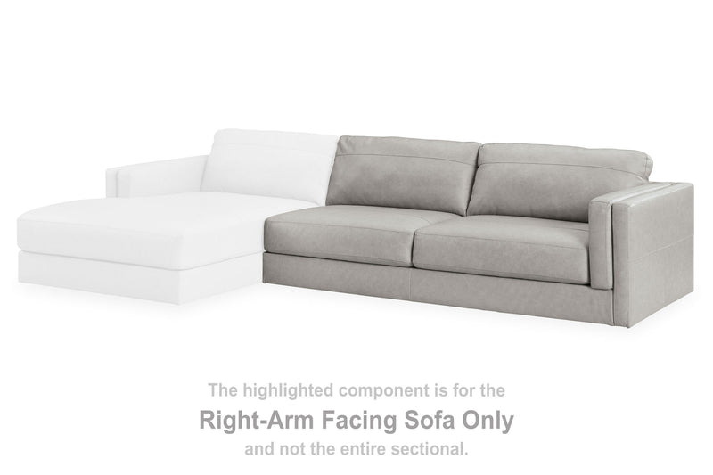 Amiata - Raf Sofa - Leather Match - Glacier