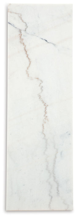 Burkhaus - Sofa Table - White / Dark Brown