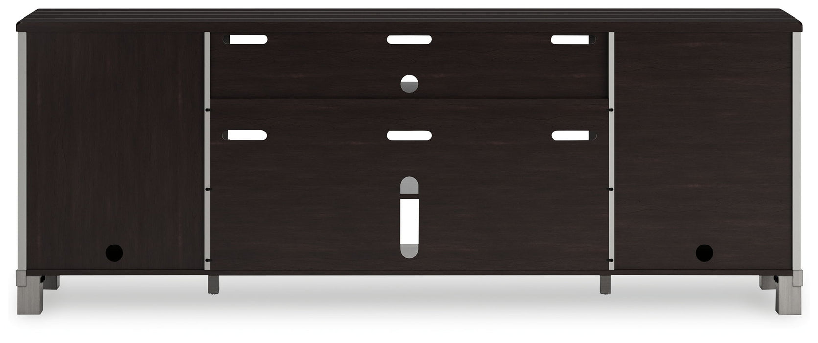 Darborn - XL TV Stand W/Fireplace Option - Gray / Brown