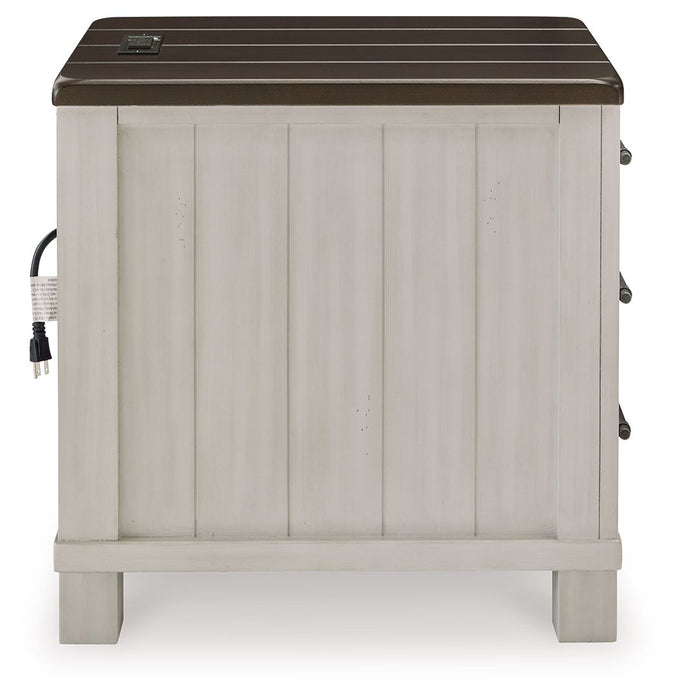 Darborn - Chair Side End Table - Gray / Brown