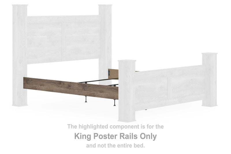 Rusticott - King Poster Rails - Brown