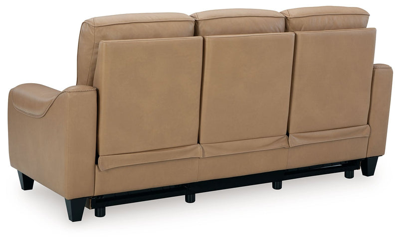 Mosswell - Power Reclining Sofa With Adj Headrest - Toffee
