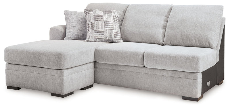 Gabyleigh - Laf Sofa Chaise - Nickel