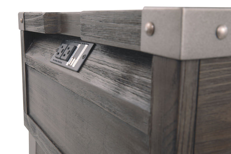 Todoe - Rectangular End Table - Dark Gray