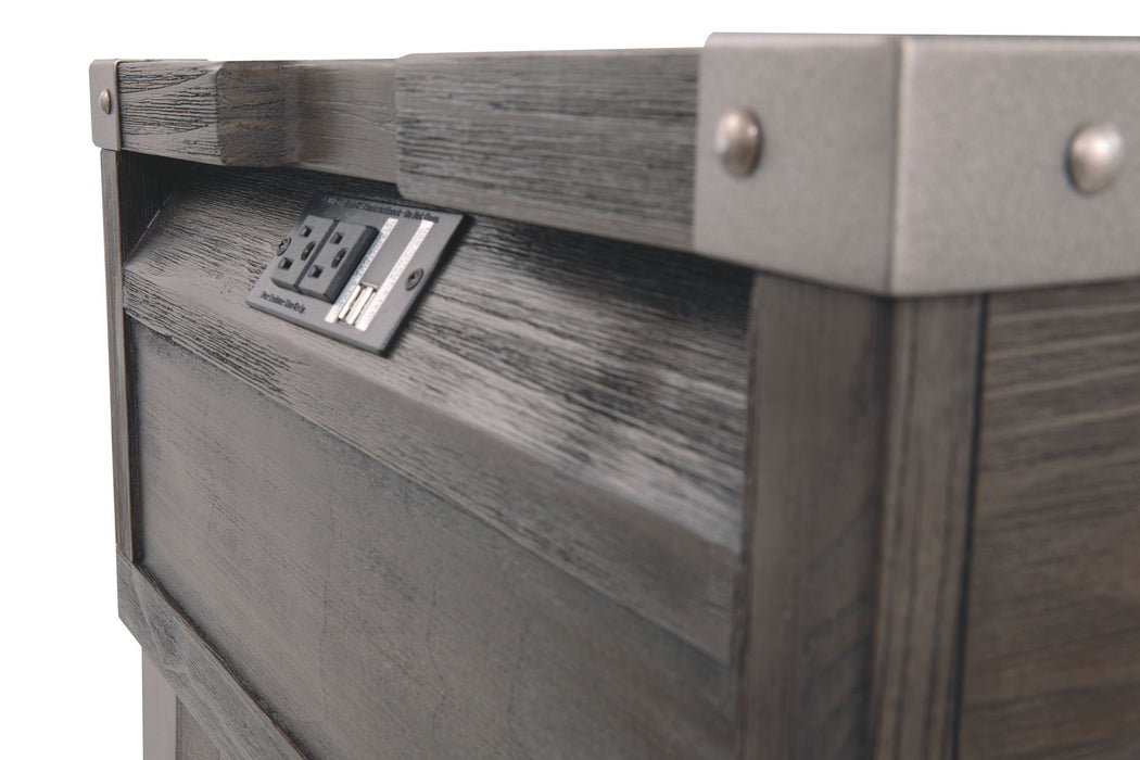 Todoe - Rectangular End Table - Dark Gray