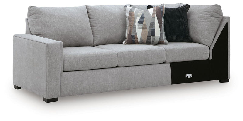 Lakepoint - LAF Sofa With Corner Wedge - Nickel