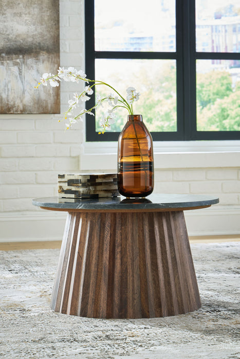 Ceilby - Accent Cocktail Table - Black / Brown