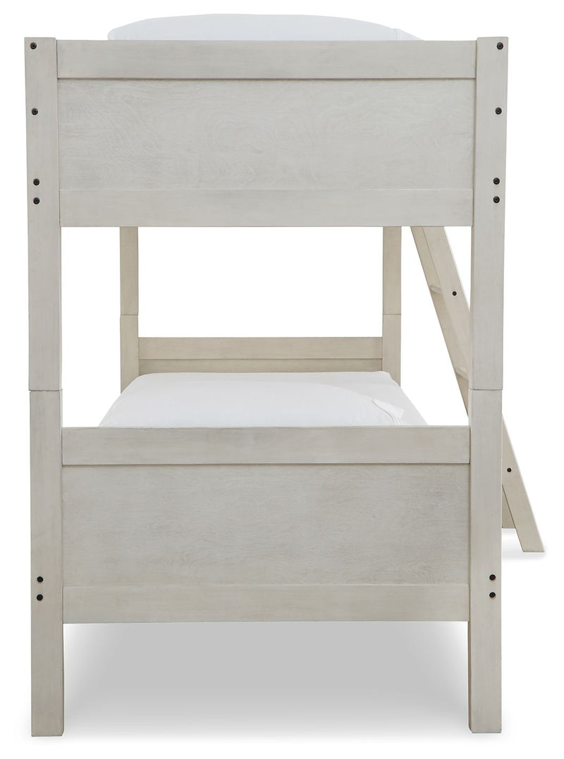 Robbinsdale - Twin/Twin Bunk Bed w/Ladder - Antique White