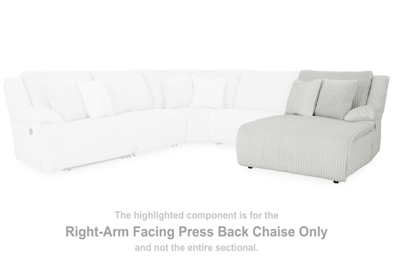 Top Tier - Raf Press Back Chaise - Alloy