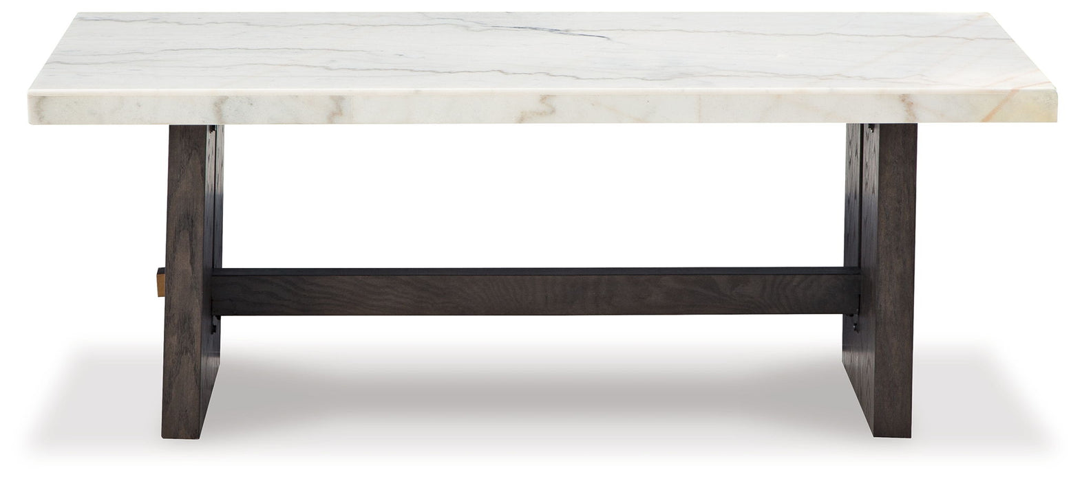 Burkhaus - Rectangular Cocktail Table - White / Dark Brown