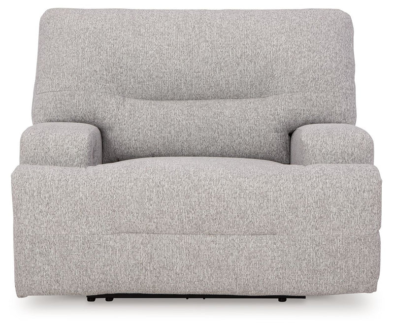 Acklen Place - 4 Pc. - 3-Piece Power Reclining Sectional Sofa With Raf Chaise, Wide Seat Power Recliner - Pewter