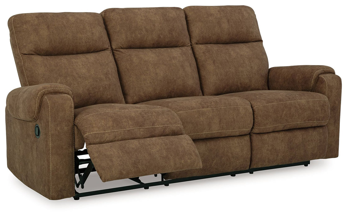 Edenwold - Reclining Sofa - Faux Leather - Brindle