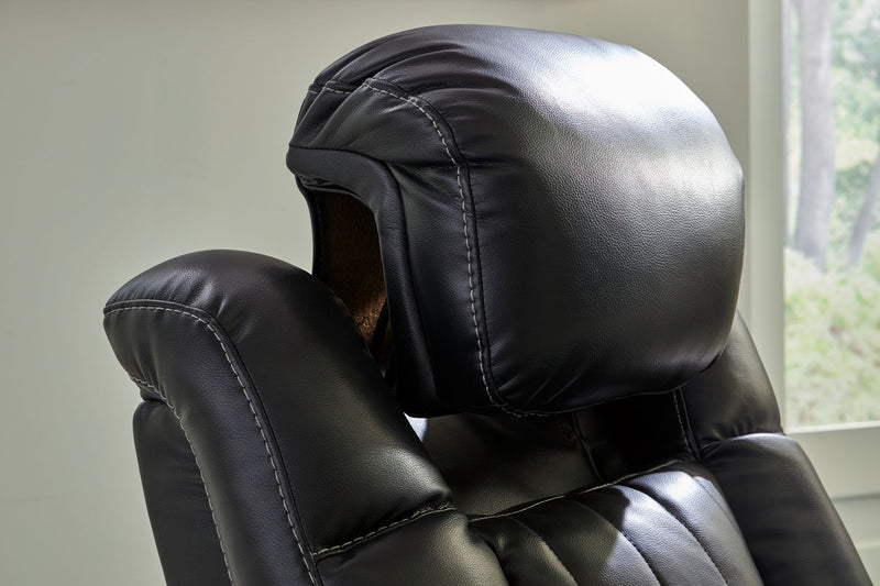 Caveman Den - Power Reclining Sofa With Adj Headrest - Midnight