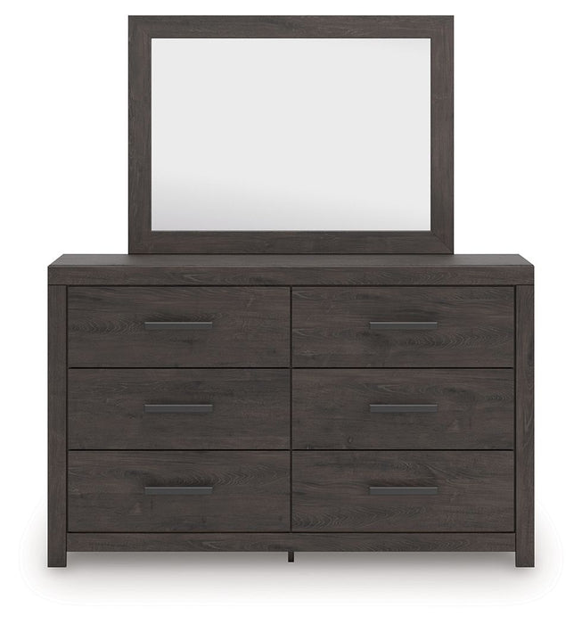Prendonea - Dresser and Mirror - Charcoal