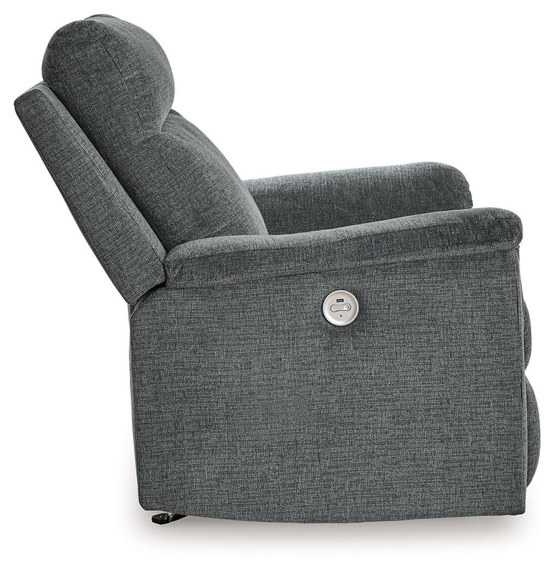 Barnsana - Power Rocker Recliner - Fabric - Gravel