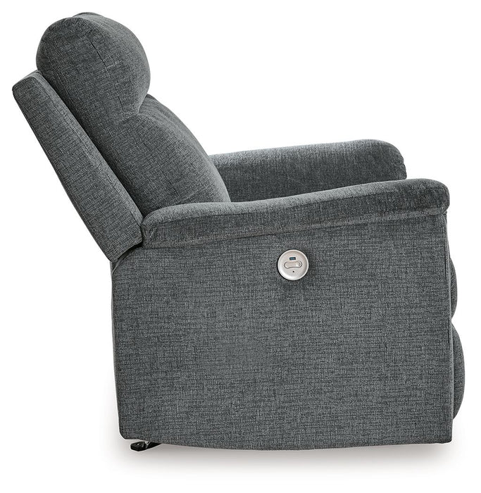 Barnsana - Power Rocker Recliner - Fabric - Gravel