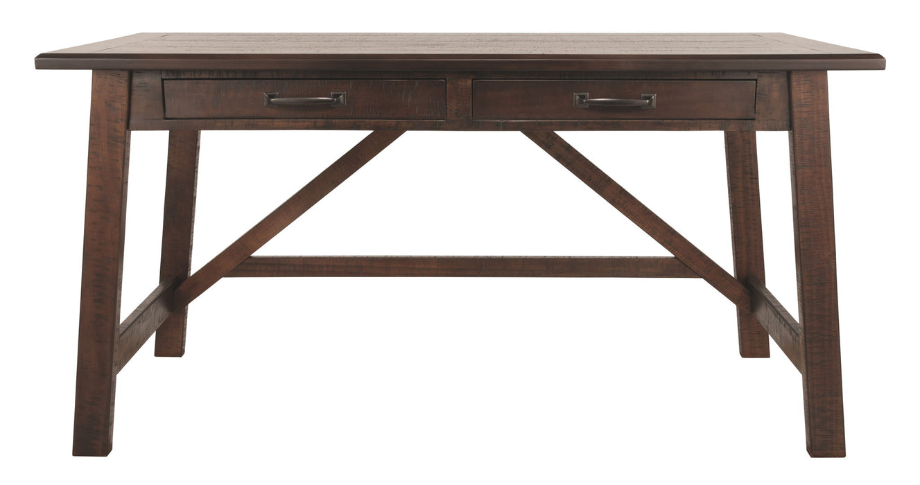Baldridge - Home Office Large Leg Desk - Rustic Brown