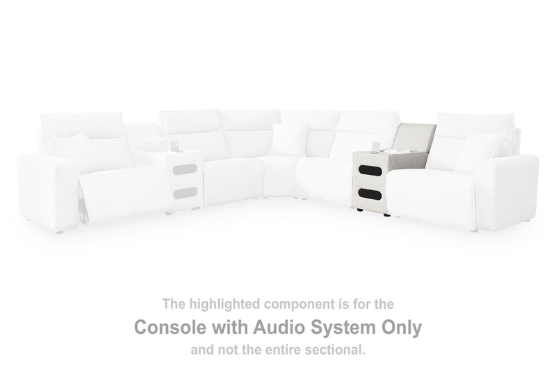 Modmax II - Console With Audio System - Stone - Next-Gen Nuvella