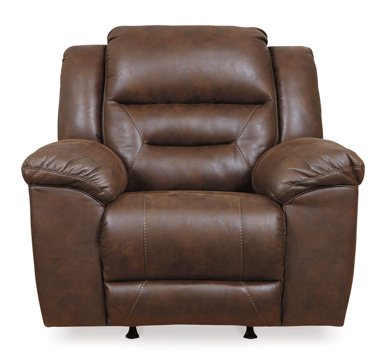 Stoneland - Rocker Recliner - Faux Leather - Chocolate
