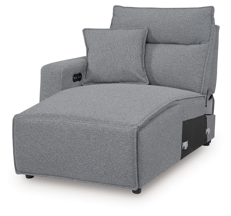 ModMax II - LAF Press Back Power Chaise - Salt And Pepper