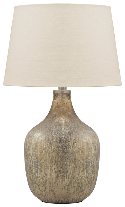 Mari - Glass Table Lamp  - Gray / Gold Finish