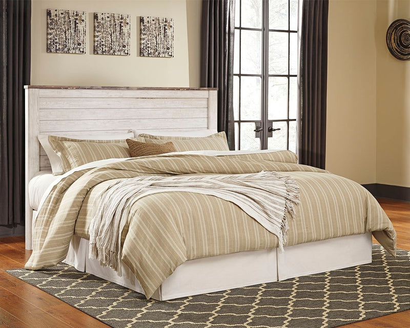 Willowton - King/Cal King Panel Headboard - Whitewash