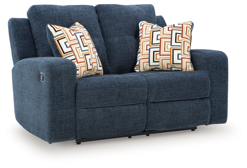 Danum - Reclining Loveseat - Fabric - Ink