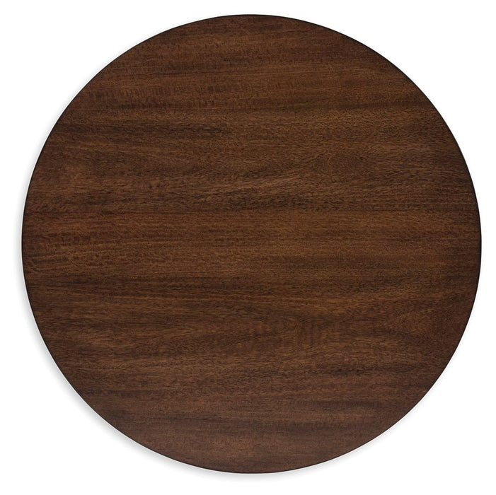 Korestone 2 - Round End Table - Dark Brown
