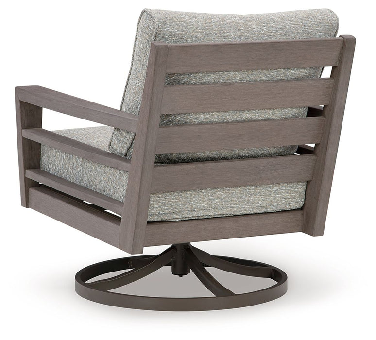 Hillside Barn - Swivel Lounge W/ Cushion - Gray / Brown