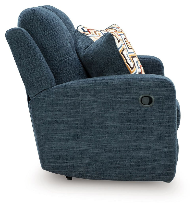 Danum - Reclining Loveseat - Fabric - Ink