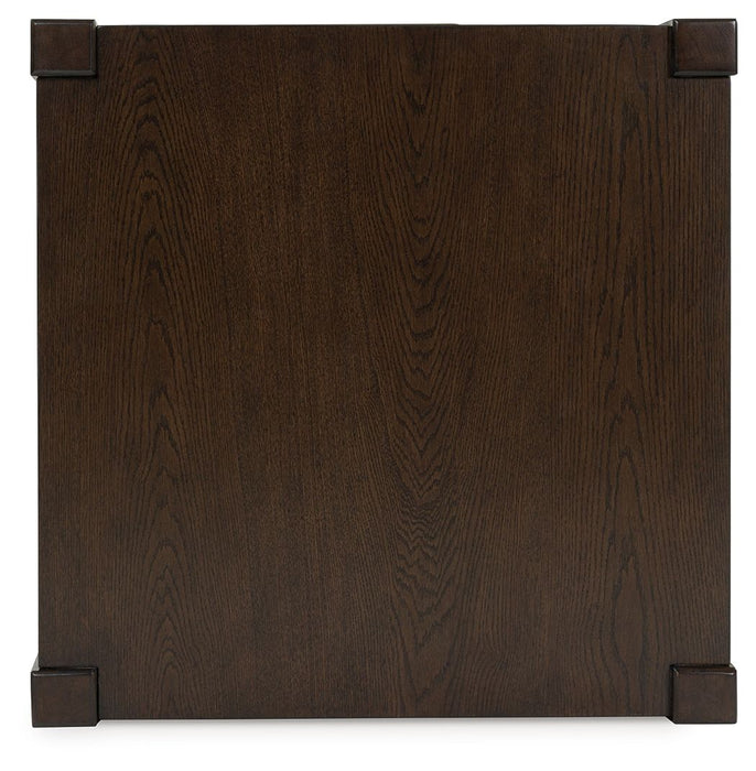 Breckington - Square End Table - Dark Brown
